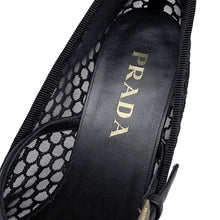 Load image into Gallery viewer, PRADA Low-heeled ballerina shoes Black1I324O MeshFabric Size 37