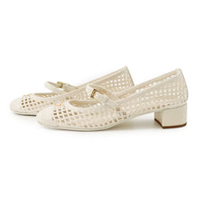 将图像加载到图库查看器中,PRADA Crochet Pumps Ivory1I429O Cotton Size 37