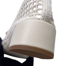 将图像加载到图库查看器中,PRADA Crochet Pumps Ivory1I429O Cotton Size 37
