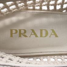 将图像加载到图库查看器中,PRADA Crochet Pumps Ivory1I429O Cotton Size 37