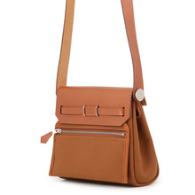 将图像加载到图库查看器中,HERMES Herbag zip Fauve Toile Military Vache Hunter Leather Size Mini