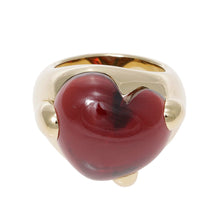 Load image into Gallery viewer, Pomellato Griffheart Garnet Ring Size Approximately 8th 18K Yellow Gold