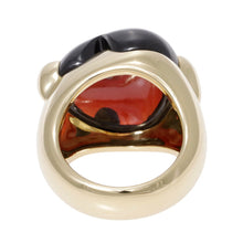 Load image into Gallery viewer, Pomellato Griffheart Garnet Ring Size Approximately 8th 18K Yellow Gold