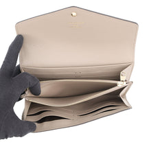 将图像加载到图库查看器中,LOUIS VUITTON Portefeuille Sarah NM Tourterelle/ClaimM81049 Monogram Empreinte Leather