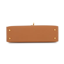 将图像加载到图库查看器中,HERMES Mini Kelly 2 Gold Epsom