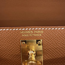 将图像加载到图库查看器中,HERMES Mini Kelly 2 Gold Epsom