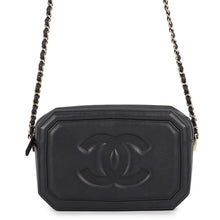 Load image into Gallery viewer, CHANEL Octagon CC Logo Chain Shoulder Bag Black Lambskin
