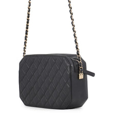 Load image into Gallery viewer, CHANEL Octagon CC Logo Chain Shoulder Bag Black Lambskin