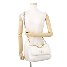 将图像加载到图库查看器中,CHANEL CHANEL19 ChainShoulder Bag WhiteAS1160 Lambskin Shearling