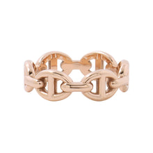 Load image into Gallery viewer, HERMES Chaine d'Ancre Anchene Ring Size 50/#10 18K Pink Gold