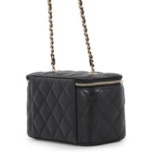 Load image into Gallery viewer, CHANEL Matelasse Vanity ChainShoulder Bag BlackAP1341 Caviar Leather