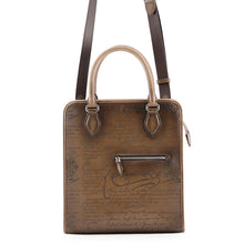 Load image into Gallery viewer, Berluti Premier Jules 2WAY Handbag Khaki Cabascrit Leather