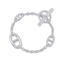 将图像加载到图库查看器中,HERMES Chaine d'Ancre Farandole Bracelet Size ST SV925