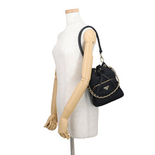 Load image into Gallery viewer, PRADA Duet Re-Nylon Black1BH038 Nylon Leather