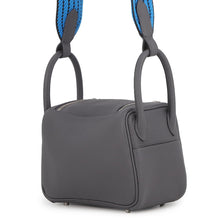 将图像加载到图库查看器中,HERMES Lindy Ardoise/Caban/Blue Hydra Taurillon Clemence Size Mini