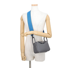 将图像加载到图库查看器中,HERMES Lindy Ardoise/Caban/Blue Hydra Taurillon Clemence Size Mini