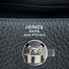 Load image into Gallery viewer, HERMES Lindy Carbon/Caban/Blue Hydra Taurillon Clemence Size Mini