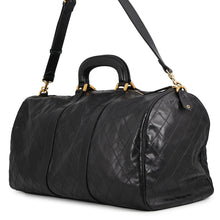 将图像加载到图库查看器中,CHANEL Bicolore Travel Bag Black Lambskin