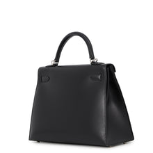 将图像加载到图库查看器中,HERMES Kelly Sellier Black Box Calf Leather Size 32
