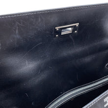 将图像加载到图库查看器中,HERMES Kelly Sellier Black Box Calf Leather Size 32