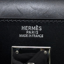 将图像加载到图库查看器中,HERMES Kelly Sellier Black Box Calf Leather Size 32