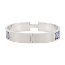 Load image into Gallery viewer, HERMES ClicHH Horsewear Bracelet Size PM Blue Dye Metal Enamel