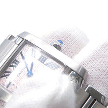 将图像加载到图库查看器中,CARTIER Tank Française SM 160th Anniversary Edition H25mm×W20mm Stainless Steel Silver/Pink DialW51035Q3