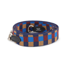Load image into Gallery viewer, HERMES Bandouliere Maxi Blue/Black/Biscuit/Rouge Canvas Swift Leather