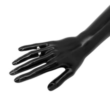 Load image into Gallery viewer, HERMES Athena Ring Size 57 Black Veau Madame Metal
