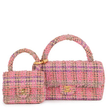 将图像加载到图库查看器中,CHANEL Matelasse parent and child Bag Pink Tweed