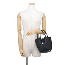 将图像加载到图库查看器中,HERMES Picotin Lock Black Taurillon Clemence Size PM