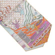 Load image into Gallery viewer, HERMES Maxi Twilly PREMIER CHANT WOW Mauve/Blanc/Blue Silk100%