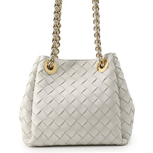 将图像加载到图库查看器中,Bottega Veneta INTRECCIATO Parachute Bag Chain Shoulder White817175 Lambskin Size Small