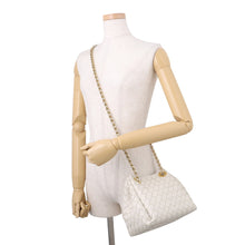 将图像加载到图库查看器中,Bottega Veneta INTRECCIATO Parachute Bag Chain Shoulder White817175 Lambskin Size Small