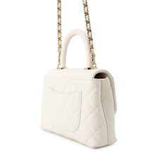 将图像加载到图库查看器中,CHANEL Matelasse Coco Handle 2WAYHandbag WhiteAP4244 Caviar Leather Size Mini mini