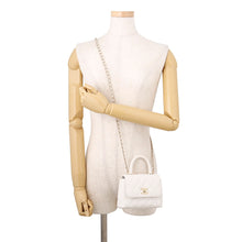 将图像加载到图库查看器中,CHANEL Matelasse Coco Handle 2WAYHandbag WhiteAP4244 Caviar Leather Size Mini mini