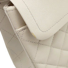 将图像加载到图库查看器中,CHANEL Matelasse 25 Double Flap Chain Shoulder WhiteA01112 Caviar Leather