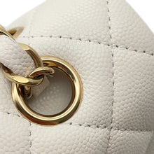 将图像加载到图库查看器中,CHANEL Matelasse 25 Double Flap Chain Shoulder WhiteA01112 Caviar Leather