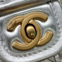 将图像加载到图库查看器中,CHANEL Mini flap Bag SilverMetalicAS4797 Calf Leather