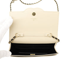 Load image into Gallery viewer, CHANEL CC Logo Chain Wallet Beige/BlackAP5455 Caviar Leather
