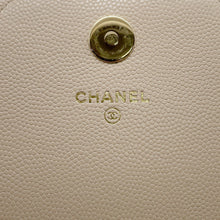 Load image into Gallery viewer, CHANEL CC Logo Chain Wallet Beige/BlackAP5455 Caviar Leather