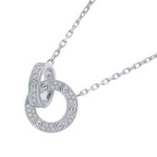 将图像加载到图库查看器中,CARTIER Love Circle Pave Setting NecklaceB7216300 18K White Gold