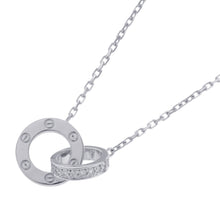 将图像加载到图库查看器中,CARTIER Love Circle Pave Setting NecklaceB7216300 18K White Gold