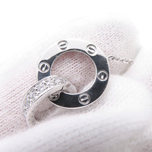 将图像加载到图库查看器中,CARTIER Love Circle Pave Setting NecklaceB7216300 18K White Gold