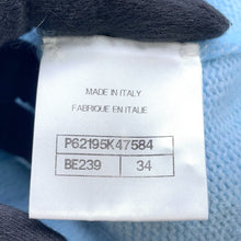 将图像加载到图库查看器中,CHANEL Snowflake Button Cardigan Size 34 Light BlueP62195 Cashmere63% Alpaca25% Polyamide12%