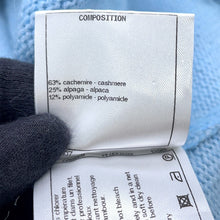 将图像加载到图库查看器中,CHANEL Snowflake Button Cardigan Size 34 Light BlueP62195 Cashmere63% Alpaca25% Polyamide12%