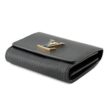 将图像加载到图库查看器中,LOUIS VUITTON Portefeuille Capucine Tiny NoirM12149 Taurillon Leather