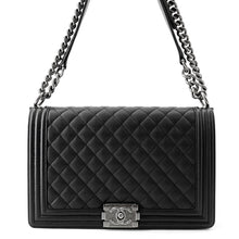 将图像加载到图库查看器中,CHANEL Boy Chanel ChainShoulder Bag BlackA92193 Caviar Leather Size Large