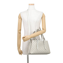 将图像加载到图库查看器中,GUCCI GG Emblem 2-Way Handbag White/Beige815214 FAD6L 9641 GG Emblem Leather Size Medium