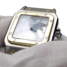 将图像加载到图库查看器中,CARTIER Santos Carre LM H41mm×W29mm Stainless Steel 18KYG White Dial2961